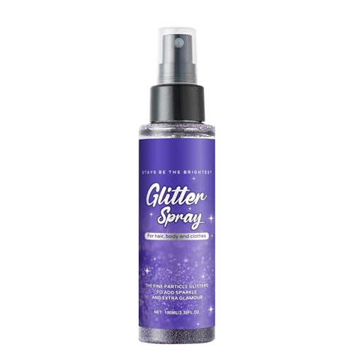 Body Glitter Spray, Shimmer Spray Clothes Face, Skin-Friendly Sparkling Hairspray, Sturdy Versatile Art and Craft Decoration for Women, Wife, Mom, Party, Festival Use Body Glitter Spray, Shimmer Spray Clothes Face, Skin-Friendly Sparkling Hairspray, Sturdy Versatile Art and Craft Decoration for Women, Wife, Mom, Party, Festival Use von Opvonxeh
