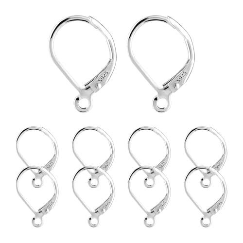 Earring Hooks for Jewelry Making, Sterling Silver Leverback Hook, 925 Ear Wires, Interchangeable French Style, Jewelries Supplies, Crafting for Womens von Opvonxeh