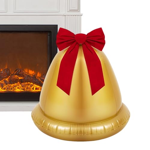 Feiertagsblasable Ornament - 22 -Zoll -Weihnachts -Globe -Ballon für festliche, metallisches Golddesign mit schnellem Setup, Außen- und Indoor -Dekoration für Hof-, Rasen-, Fenster-, Pool- und W von Opvonxeh