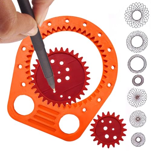 Geometric Ruler, Spirograph Drawing Template, Creative Stencil Sketching, Crafts, Design, Wiederverwendbares Kunstwerkzeug für Künstler, Di Y Projekte, tragbar für Reisen, Orange Geometric Ruler, Spirograph Drawing Template, Creative Stencil Sketching, Crafts, Design, Wiederverwendbares Kunstwerkzeug für Künstler, Di Y Projekte, tragbar für Reisen, Orange von Opvonxeh