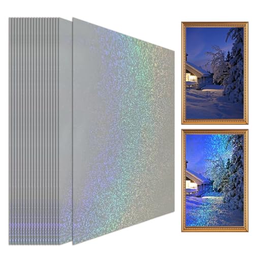 Holografisches Aufkleberpapier – – A4 Blatt Abziehbilder für Handwerk, 20 Blatt selbstklebende Folie mit leicht zu schneidendem Design, Schichtpapier für + Dokumente in Holografisches Aufkleberpapier – – A4 Blatt Abziehbilder für Handwerk, 20 Blatt selbstklebende Folie mit leicht zu schneidendem Design, Schichtpapier für + Dokumente in von Opvonxeh