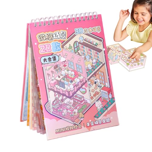 Miniatur Szenen Sticker - Scrapbook Haus Sticker - Bastelbedarf Für Scrapbooking Tagebuch Journaling von Opvonxeh
