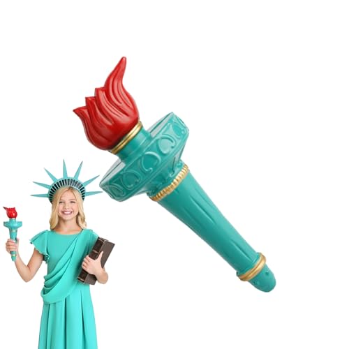Opvonxeh 4th of July Outfits, Statue Goddess Kostüm, 29 x 14 x 9 cm, Lightweight Patriotic Accessory Prop for Independence Holiday Event, School Parade, Halloween Celebration Wear von Opvonxeh