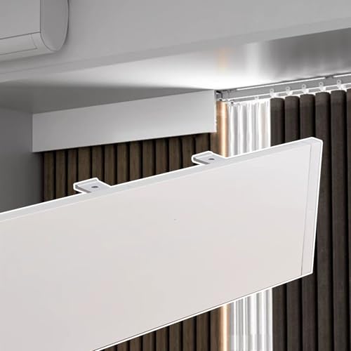 Gardinenschiene 100 % Verdunkelungsvorhang Mit Querbehangkasten Ohne Schiene, Weiße Deckengesimsbretter Für Fenster Sonnenschutz, Aluminium-Vorhangstangenkastenabdeckung Für Wohnzimmer, Rollos(14 Cm,6 Gardinenschiene 100 % Verdunkelungsvorhang Mit Querbehangkasten Ohne Schiene, Weiße Deckengesimsbretter Für Fenster Sonnenschutz, Aluminium-Vorhangstangenkastenabdeckung Für Wohnzimmer, Rollos(14 Cm,6 von Oracra