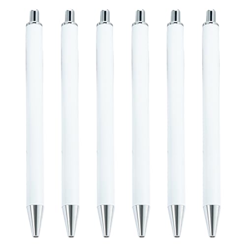 OralGos Druckkugelschreiber, blanko, Wärmeübertragungs-Kugelschreiber für Volldruck, Sublimationsstift, blanko, 6 Stück von OralGos