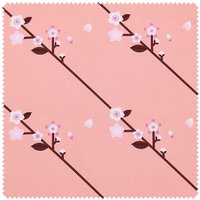 Baumwoll-Stoff Popeline "Sakura Kirschblütenzweige" - Pfirsich von Orange