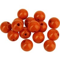 Holzperlen, Ø 4 mm, ca. 165 Stück - Orange Holzperlen, Ø 4 mm, ca. 165 Stück - Orange von Meyco
