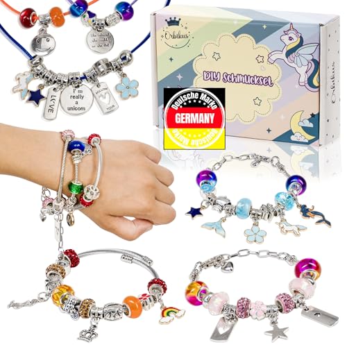 Orbikus Ostergeschenk für Mädchen- Schmuckbastelset für mädchen- Armbänder und Ketten zum selbst gestalten- schönes Spielzeug Geschenk für Kinder ab 6 Jahren- Present von Orbikus