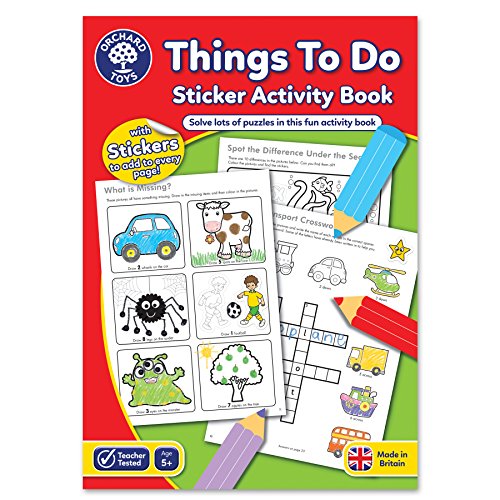 Orchard Toys Things to Do Sticker Colouring Book, Educational Colouring and Activity Book, Perfect for Kids Age 5 Years +, Ideal for Parties von Orchard Toys