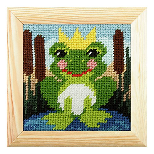 Frosch mit Krone , Kreuzstich Frosch mit Krone , Kreuzstich von Orchidea