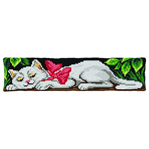 Orchidea Cross Stitch Cat Cushion Kit Kreuzstich-Kissen, Motiv, Schlafende Katze, 20 x 80cm Orchidea Cross Stitch Cat Cushion Kit Kreuzstich-Kissen, Motiv, Schlafende Katze, 20 x 80cm von Orchidea