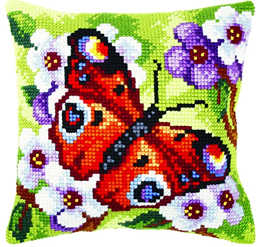 Orchidea - Kreuzstichkissenpackung - Schmetterling - Bedruckte Stramin - 4.5 Count - Für Erwachsene - 30.9379 von Orchidea