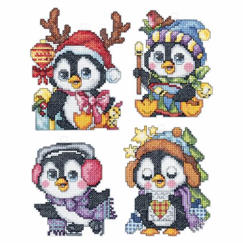 PENGUINES - Counted Cross Stitch Kit: Penguins: Set of 4 - Orchidea PENGUINES - Counted Cross Stitch Kit: Penguins: Set of 4 - Orchidea von Orchidea
