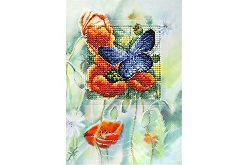 G/CARD B/FLY POPPIES - Counted Cross Stitch Kit: Greetings Card: Butterfly and Poppies - Orchidea G/CARD B/FLY POPPIES - Counted Cross Stitch Kit: Greetings Card: Butterfly and Poppies - Orchidea von Orchidea