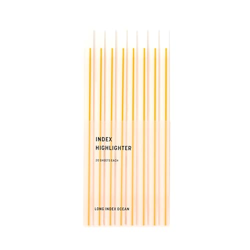 Haftnotizen line, Lange Haftstreifen zum Text Markieren, Long Highlight Strips, Textmarker Klebeband Für Bücher, markierungsstreifen, Buch markierer, textmarker streifen (E-Yellow Line) von Ordinate