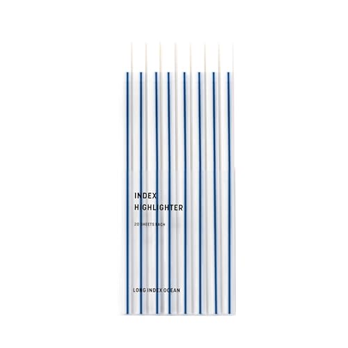 Ordinate Haftnotizen line, Lange Haftstreifen zum Text Markieren, Long Highlight Strips, Textmarker Klebeband Für Bücher, markierungsstreifen, Buch markierer, textmarker streifen (G-Blue Line) von Ordinate