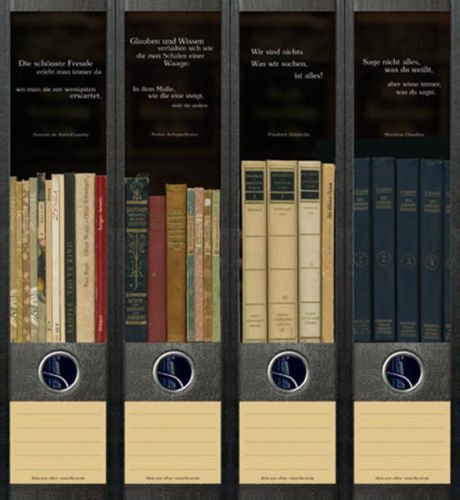 4er Set Ordnerrücken für breite Ordner Bücher 1-4 Lexikon Aufkleber Etiketten Deko AJ 050 4er Set Ordnerrücken für breite Ordner Bücher 1-4 Lexikon Aufkleber Etiketten Deko AJ 050 von Ordnerrücken breit