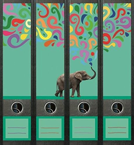 Ordnerrücken breit 4er Set Ordner Elefant Hippie Aufkleber Etiketten Deko 473 Ordnerrücken breit 4er Set Ordner Elefant Hippie Aufkleber Etiketten Deko 473 von Ordnerrücken breit