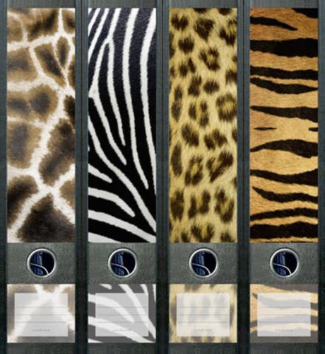 Ordnerrücken breit 4er Set Ordner Giraffe Leopard Afrika Aufkleber Etiketten Deko 446 Ordnerrücken breit 4er Set Ordner Giraffe Leopard Afrika Aufkleber Etiketten Deko 446 von Ordnerrücken breit