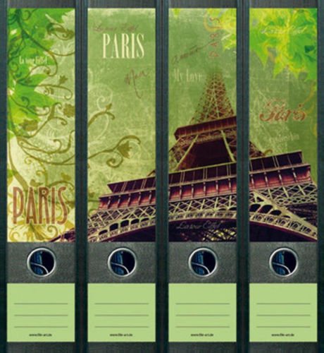4er Set Ordnerrücken für breite Ordner Paris Eifelturm France Aufkleber Etiketten Deko 464 4er Set Ordnerrücken für breite Ordner Paris Eifelturm France Aufkleber Etiketten Deko 464 von Ordnerrücken breit