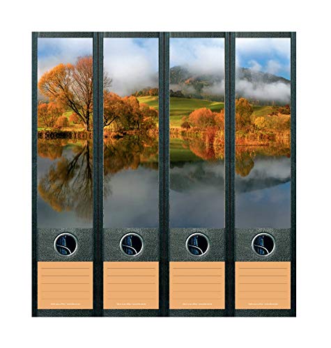 4er Set Ordnerrücken für breite Ordner Teich See Natur Herbst Aufkleber Etiketten Deko 852 4er Set Ordnerrücken für breite Ordner Teich See Natur Herbst Aufkleber Etiketten Deko 852 von Ordnerrücken breit