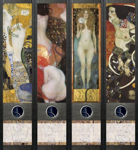 Ordnerrücken breit 4er Set Klimt Labels Deko Etiketten Ordnerrücken breit 4er Set Klimt Labels Deko Etiketten von Ordnerrücken breit