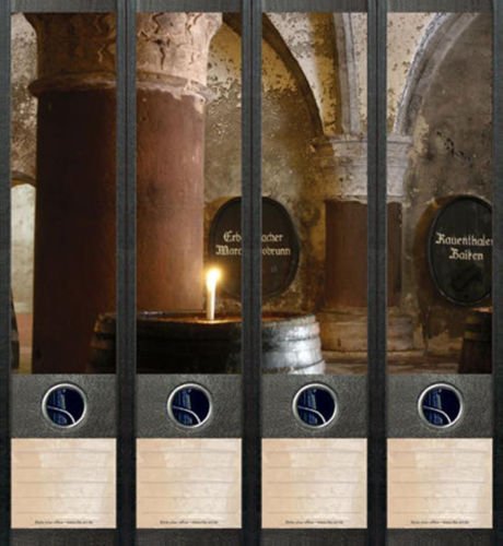 Ordnerrücken breit 4er Set Ordner Kloster Klosterkeller Aufkleber Etiketten Deko 077 von Ordnerrücken breit