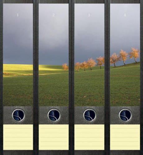 Ordnerrücken breit 4er Set Ordner Landschaft Landscape Aufkleber Etiketten Deko 026 von Ordnerrücken breit