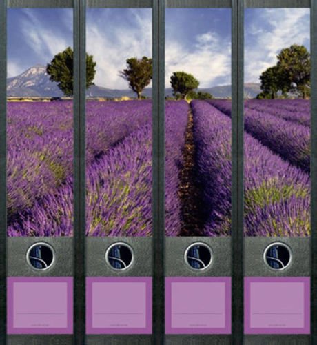 4er Set Ordnerrücken für breite Ordner Provence Lavendel Aufkleber Etiketten Deko 444 von Ordnerrücken breit