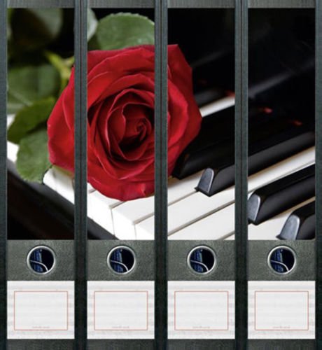 Ordnerrücken breit 4er Set Ordner Rose Klavier Piano Wasser Aufkleber Etiketten Deko 441 Ordnerrücken breit 4er Set Ordner Rose Klavier Piano Wasser Aufkleber Etiketten Deko 441 von Ordnerrücken breit