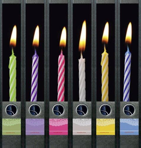 Ordnerrücken schmal 6er Set Ordner Geburtstag Kerze Ordner Aufkleber Etiketten Deko 604 Ordnerrücken schmal 6er Set Ordner Geburtstag Kerze Ordner Aufkleber Etiketten Deko 604 von Ordnerrücken schmal