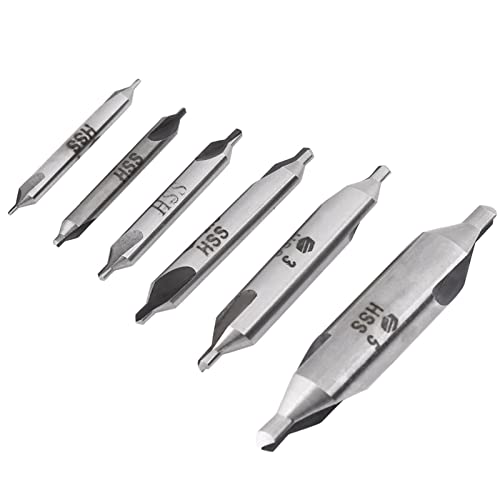 Center Bohrer Bits Set, Hochgeschwindigkeitsstahl 60-Grad-Winkel-Mittelbohrbits-Kit-Countersink-Werkzeuge für Drehmetallbearbeitungsgröße 1.0 1,5 2.0 2,5 3.0 5.0 von Oreilet