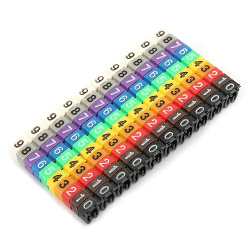 Exquisite Drahtnummer Rohrkabelmarker, Langlebiger Premium Kunststoff 0-9 Bunte Digitale Zahlen Etikettenröhre 100/150pcs Optional für die Kabelverwaltung Optional (100pcs KCM-2.5mm 2,5 Quadratmeter) Exquisite Drahtnummer Rohrkabelmarker, Langlebiger Premium Kunststoff 0-9 Bunte Digitale Zahlen Etikettenröhre 100/150pcs Optional für die Kabelverwaltung Optional (100pcs KCM-2.5mm 2,5 Quadratmeter) von Oreilet