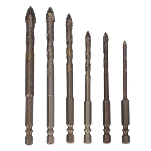 Exzentrisches Bohrer, 6pcs Exzentrische Keramikbit -Hex -Schaftbohrbits Set, 4 Flöte Gezackte Wendung für Betonmauerwerkglasziegel Zement Keramikholz Exzentrisches Bohrer, 6pcs Exzentrische Keramikbit -Hex -Schaftbohrbits Set, 4 Flöte Gezackte Wendung für Betonmauerwerkglasziegel Zement Keramikholz von Oreilet