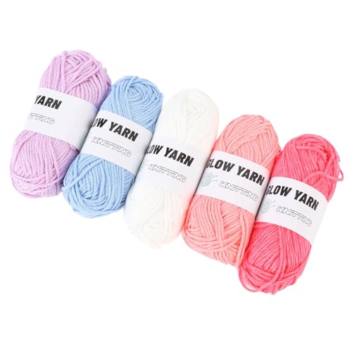 Oreilet Leuchten Im Dunklen Garn, 5 Rollen Leuchtend Häkelgarn Zum Häkeln, Kunsthandwerk, Strickpartyvorräte, Farbenfroh für DIY -Künste, Handwerk & Nähanfänger, 49 Yards Pro Rolle Oreilet Leuchten Im Dunklen Garn, 5 Rollen Leuchtend Häkelgarn Zum Häkeln, Kunsthandwerk, Strickpartyvorräte, Farbenfroh für DIY -Künste, Handwerk & Nähanfänger, 49 Yards Pro Rolle von Oreilet