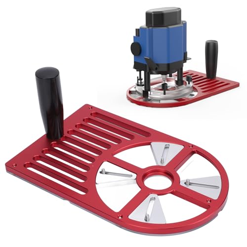 Trimmmaschinen Grundplatte, Oberfräsen Grundplatte, Werkbank Grundplatte, Verstellbare Holzbearbeitungsbänke, Oberfräsen Grundplatte für Trimmer mit 65 Bis 132 Mm Durchmesser von Oreilet
