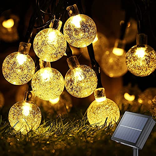 Solar Lichterkette Aussen,8 Modi 30LED Wetterfest Solarlichterkette Außen,7m Gartenbeleuchtung Solar Außen Lichterkette für Terrasse, Weihnachtsbeleuchtung Außen,Weihnachtsdeko Aussen (30LED Warmweiß) von Oreunik