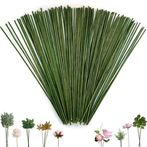 Blumendraht, 100 Stück, 2 Gauge, 25cm, Blumenstamm, mit Papier verpackt, Basteldraht Grün, für Handarbeiten, Blumenherstellungszubehör Blumendraht, 100 Stück, 2 Gauge, 25cm, Blumenstamm, mit Papier verpackt, Basteldraht Grün, für Handarbeiten, Blumenherstellungszubehör von OrgMemory