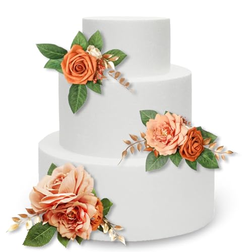 Cake Toppers Flowers Cake Decorations, Vintage Artificial Rose Flower Wedding Cake Toppers for Birthday Baby Shower Wedding Valentine's Day Celebration Boho Party Supplies Cake Toppers Flowers Cake Decorations, Vintage Artificial Rose Flower Wedding Cake Toppers for Birthday Baby Shower Wedding Valentine's Day Celebration Boho Party Supplies von OrgMemory