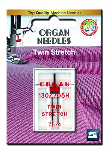 Organ Zwillingsnadel für Nähmaschine, Größe 75/4, für Brother, Janome, Singer etc. von Organ / Sewing Supplies Direct