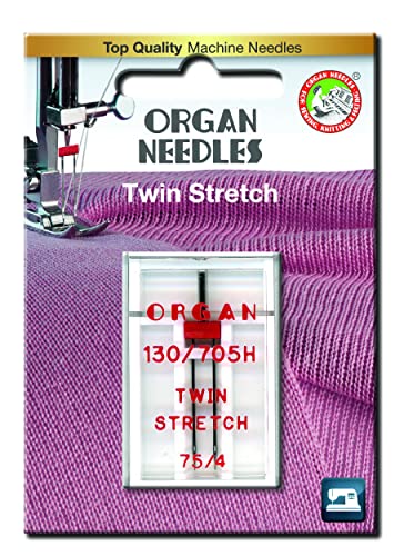 Organ Zwillingsnadel für Nähmaschine, Größe 75/4, für Brother, Janome, Singer etc. von Organ / Sewing Supplies Direct