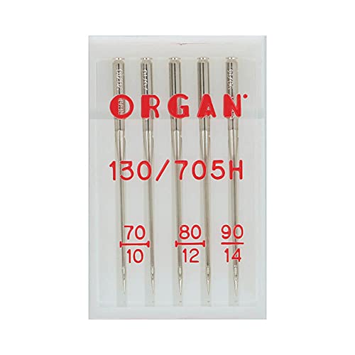 Organ Needles 5120000 Maschinennadeln, Silber, 70/90 Größe, 5 Count von Organ Needles