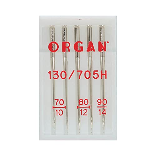 Organ Needles 5120000 Maschinennadeln, Silber, 70/90 Größe, 5 Count von ORGAN NEEDLES