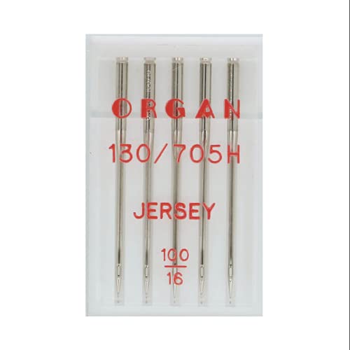 Organ Needles 5205100 Maschinennadeln, Silber, 100/16 Größe, 5 Count von Organ Needles