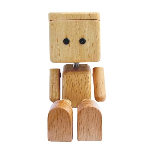 Schüttelmann Wackelfigur Auto, Wackelfigur Holz, Lustige Auto Deko Armaturenbrett-Dekoration, Kreative Ornamente für Schreibtische, Schränke und Bürotische von Orgonite
