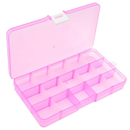 OriGlam 1 x Kunststoff-Aufbewahrungsbox mit verstellbaren Trennwänden, Schmuck-Aufbewahrungsbox für Bürobedarf, Perlen, Basteln, Angelzubehör, Rosa, 17 x 10 cm OriGlam 1 x Kunststoff-Aufbewahrungsbox mit verstellbaren Trennwänden, Schmuck-Aufbewahrungsbox für Bürobedarf, Perlen, Basteln, Angelzubehör, Rosa, 17 x 10 cm von OriGlam