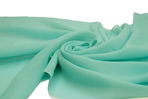 Chiffon glatt, luftiger Stoff, Schleier 50 x 150 cm (Aqua) von Orient Fashion
