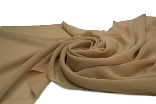 Chiffon glatt, luftiger Stoff, Schleier 50 x 150 cm (Beige) von Orient Fashion