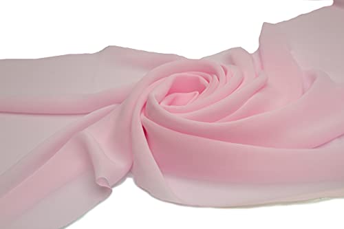 Chiffon glatt, luftiger Stoff, Schleier 50 x 150 cm (Hell-Pink) von Orient Fashion