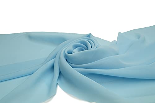 Chiffon glatt, luftiger Stoff, Schleier 50 x 150 cm (Hellblau) von Orient Fashion